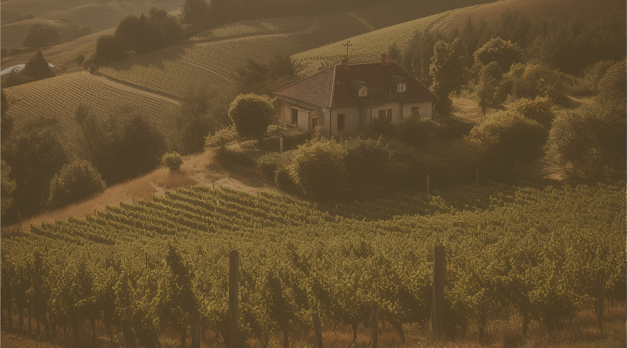 Vignoble en arrière-plan